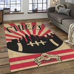 nfl kansas city chiefs football team logo sport carpet rectangle area rug for living room dark room kcc27
