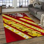 nfl kansas city chiefs football team logo sport carpet rectangle area rug for living room dark room kcc28