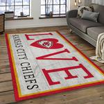 nfl kansas city chiefs football team logo sport carpet rectangle area rug for living room dark room kcc32