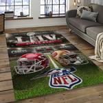 nfl kansas city chiefs football team logo sport carpet rectangle area rug for living room dark room kcc41