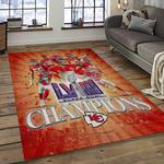 nfl kansas city chiefs football team logo sport carpet rectangle area rug for living room dark room kcc42