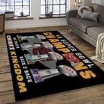nfl kansas city chiefs football team logo sport carpet rectangle area rug for living room dark room kcc43