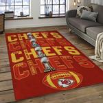 nfl kansas city chiefs football team logo sport carpet rectangle area rug for living room dark room kcc44