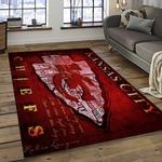 nfl kansas city chiefs football team logo sport carpet rectangle area rug for living room dark room kcc47