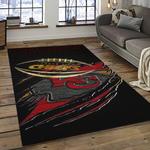 nfl kansas city chiefs football team logo sport carpet rectangle area rug for living room dark room kcc60
