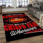 nfl kansas city chiefs football team logo sport carpet rectangle area rug for living room dark room kcc61