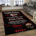 nfl kansas city chiefs football team logo sport carpet rectangle area rug for living room dark room kcc62