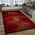 nfl kansas city chiefs football team logo sport carpet rectangle area rug for living room dark room kcc65