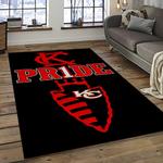 nfl kansas city chiefs football team logo sport carpet rectangle area rug for living room dark room kcc69
