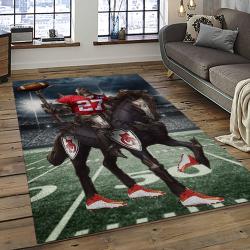 NFL Kansas City Chiefs Football Team Logo Sport Carpet Rectangle Area Rug For Living Room KCC73
