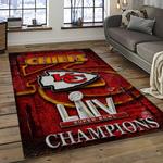nfl kansas city chiefs football team logo sport carpet rectangle area rug for living room dark room kcc76