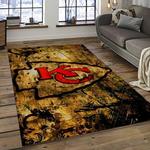 nfl kansas city chiefs football team logo sport carpet rectangle area rug for living room dark room kcc78