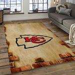 nfl kansas city chiefs football team logo sport carpet rectangle area rug for living room dark room kcc79