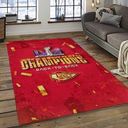 NFL Kansas City Chiefs Football Team Logo Sport Carpet Rectangle Area Rug For Living Room KCC86