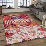nfl kansas city chiefs football team logo sport carpet rectangle area rug for living room dark room kcc87