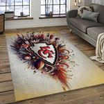 nfl kansas city chiefs football team logo sport carpet rectangle area rug for living room dark room kcc89