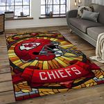 nfl kansas city chiefs football team logo sport carpet rectangle area rug for living room dark room kcc93