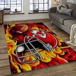 nfl kansas city chiefs football team logo sport carpet rectangle area rug for living room dark room kcc94