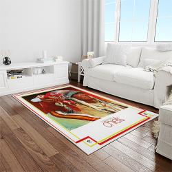 nfl kansas city chiefs football team logo sport carpet rectangle area rug for living room light room kcc02