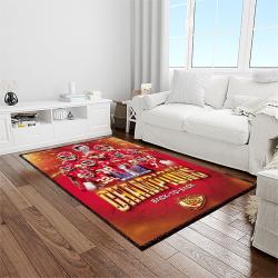 nfl kansas city chiefs football team logo sport carpet rectangle area rug for living room light room kcc05
