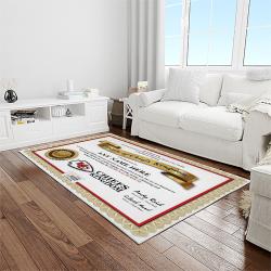 nfl kansas city chiefs football team logo sport carpet rectangle area rug for living room light room kcc06