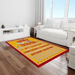 nfl kansas city chiefs football team logo sport carpet rectangle area rug for living room light room kcc07