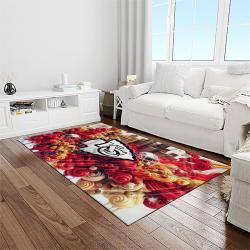 nfl kansas city chiefs football team logo sport carpet rectangle area rug for living room light room kcc20