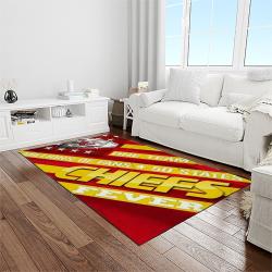nfl kansas city chiefs football team logo sport carpet rectangle area rug for living room light room kcc28