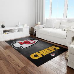 nfl kansas city chiefs football team logo sport carpet rectangle area rug for living room light room kcc30