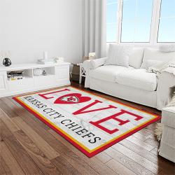 nfl kansas city chiefs football team logo sport carpet rectangle area rug for living room light room kcc32