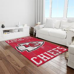 nfl kansas city chiefs football team logo sport carpet rectangle area rug for living room light room kcc35