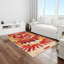 nfl kansas city chiefs football team logo sport carpet rectangle area rug for living room light room kcc40