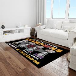 nfl kansas city chiefs football team logo sport carpet rectangle area rug for living room light room kcc43