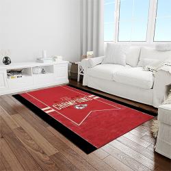 nfl kansas city chiefs football team logo sport carpet rectangle area rug for living room light room kcc49