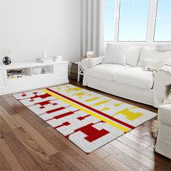 nfl kansas city chiefs football team logo sport carpet rectangle area rug for living room light room kcc52