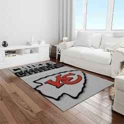 nfl kansas city chiefs football team logo sport carpet rectangle area rug for living room light room kcc55