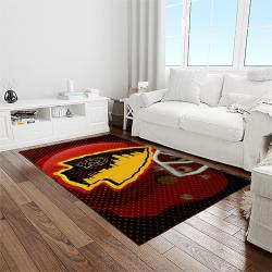 nfl kansas city chiefs football team logo sport carpet rectangle area rug for living room light room kcc56