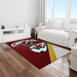 nfl kansas city chiefs football team logo sport carpet rectangle area rug for living room light room kcc59