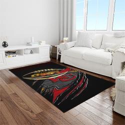 nfl kansas city chiefs football team logo sport carpet rectangle area rug for living room light room kcc60