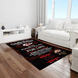 nfl kansas city chiefs football team logo sport carpet rectangle area rug for living room light room kcc62