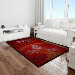 nfl kansas city chiefs football team logo sport carpet rectangle area rug for living room light room kcc65