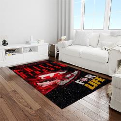nfl kansas city chiefs football team logo sport carpet rectangle area rug for living room light room kcc66