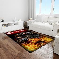 nfl kansas city chiefs football team logo sport carpet rectangle area rug for living room light room kcc67