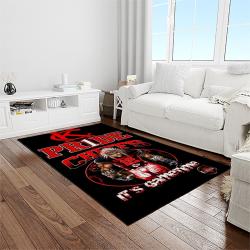 nfl kansas city chiefs football team logo sport carpet rectangle area rug for living room light room kcc68
