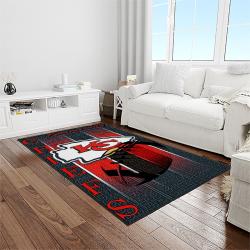 nfl kansas city chiefs football team logo sport carpet rectangle area rug for living room light room kcc70