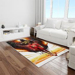 nfl kansas city chiefs football team logo sport carpet rectangle area rug for living room light room kcc72