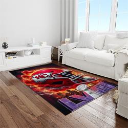 nfl kansas city chiefs football team logo sport carpet rectangle area rug for living room light room kcc75