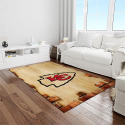 nfl kansas city chiefs football team logo sport carpet rectangle area rug for living room light room kcc79