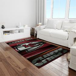 nfl kansas city chiefs football team logo sport carpet rectangle area rug for living room light room kcc81