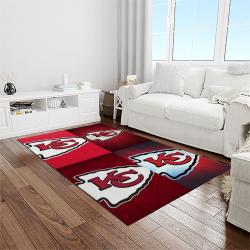 nfl kansas city chiefs football team logo sport carpet rectangle area rug for living room light room kcc82